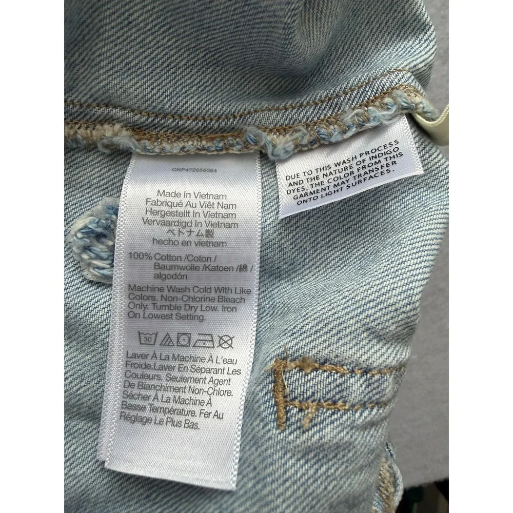 Madewell Pleated Denim Mini Skirt Light Indigo Blue Cotton Size‎ 31 NWT